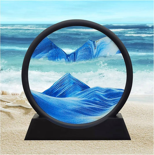 KP STAR Moving Sand Art Picture – 3D Deep Sea Sandscape Flowing Sand Frame